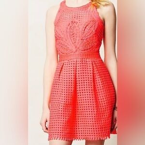 Anthropologie dress Baraschi‎ size 6 Embroidered Coral Dress
Yoana Bar as hi